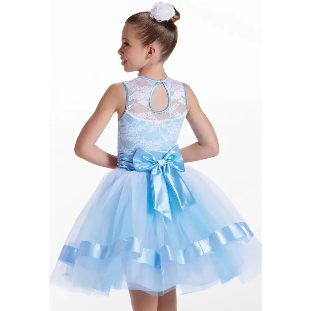 Pre-Owned Dance Costume Medium Child Burgundy Weissman 12448 Ballet YAGP Pointe